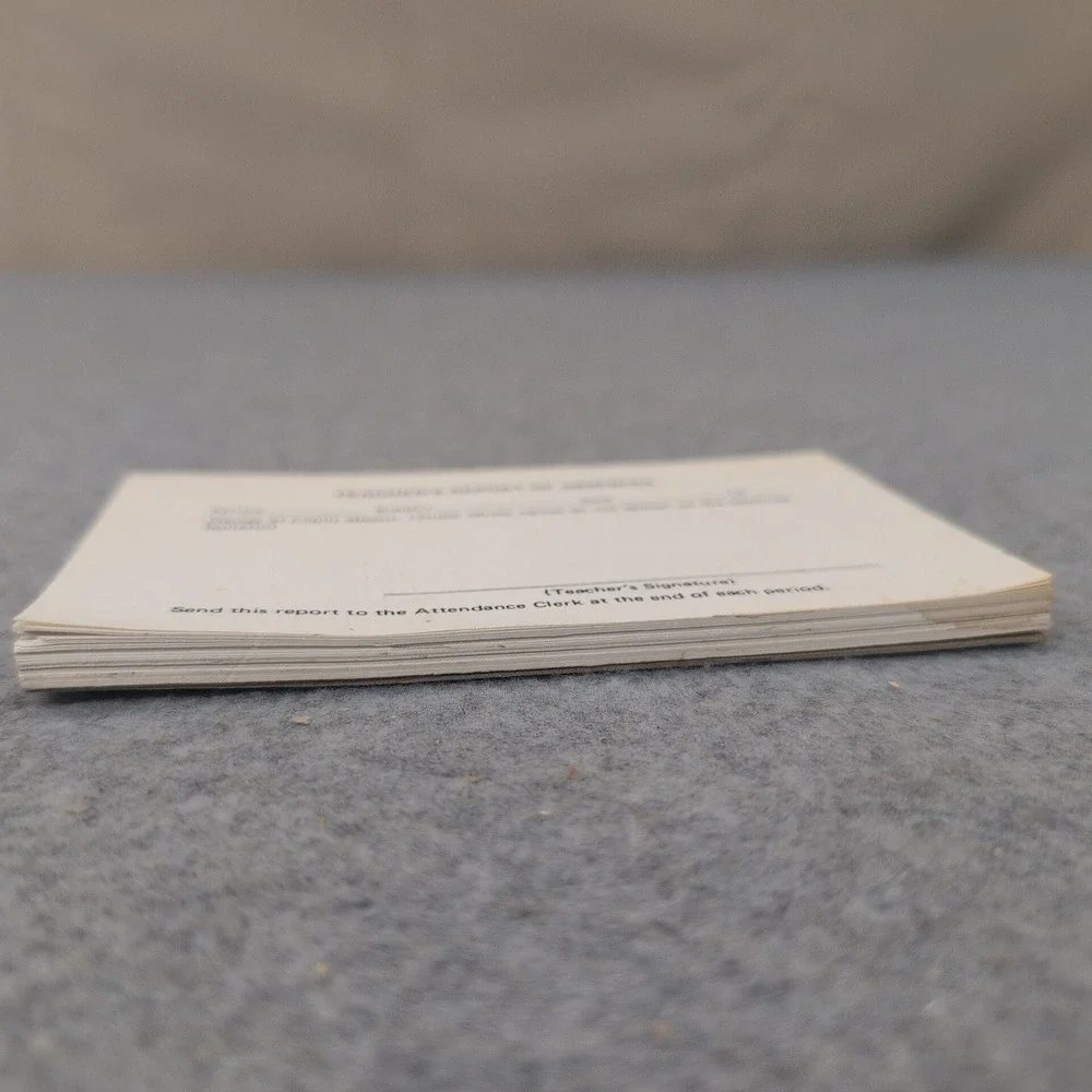 Vintage Teacher's Report of Absences Paper Slips Stack School Ephemera 1900s - Picture 2 of 3